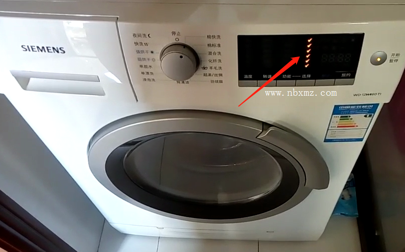 西门子洗衣机功能键"四个对勾"亮,并发出"哒哒"响怎么